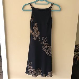 Vintage Jones New York black dress floral